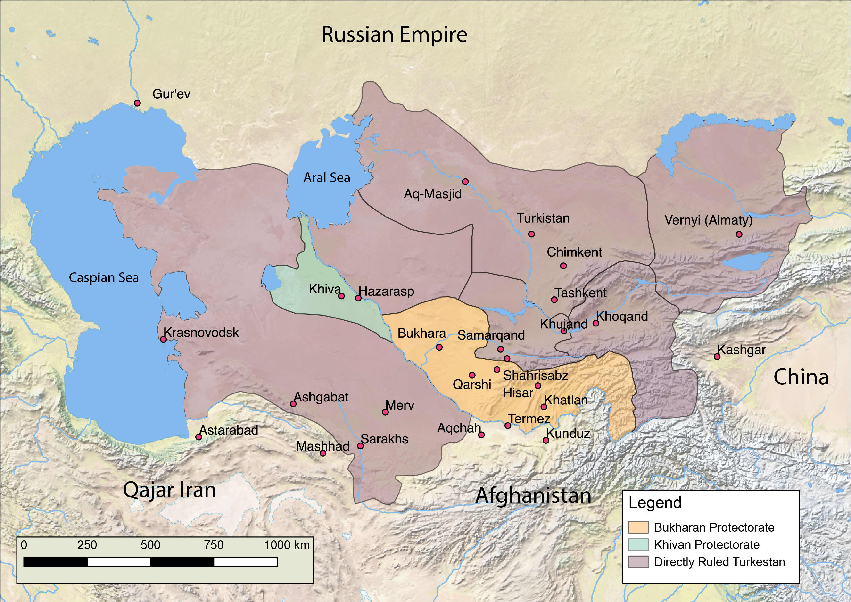 Map of Southern Turkestan